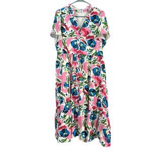 Jade Melody Tam Tiered Floral Maxi Dress Size Medium Teacher